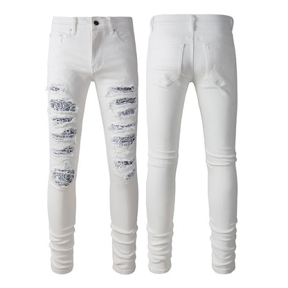 Jeans White Bandana
