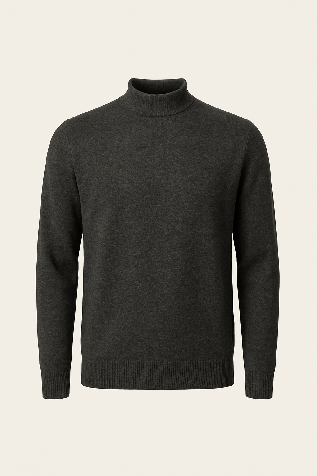 Maglia Lupetto Misto Lana Antracite