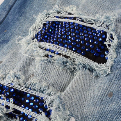 Jeans rhinestone Royal